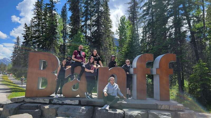 Airport Pickup & Private Tour from Calgary to The Rockies! - Two Jack Lake: the lake stop where photos tend to go from okay to wow