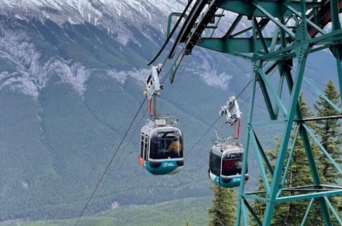 Banff Gondola Hot Springs Bow Falls and Three Lakes tour - Bow Falls: fast, free, and very photogenic