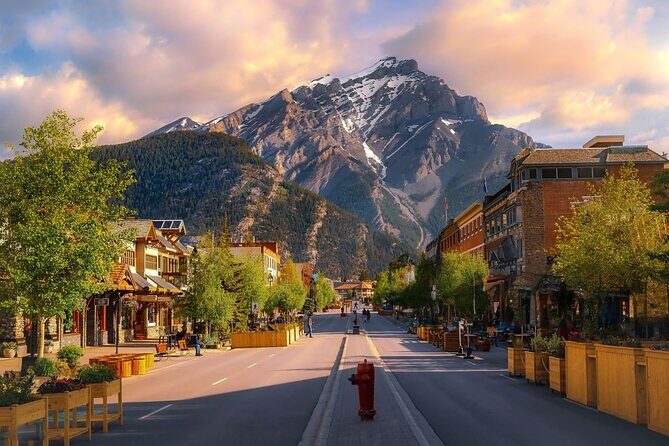 Calgary/Banff: Gondola, Upper Hot Spring, Bow Fall & Top 3 Lakes - Banff town time: an easy dose of shops, food, and people-watching