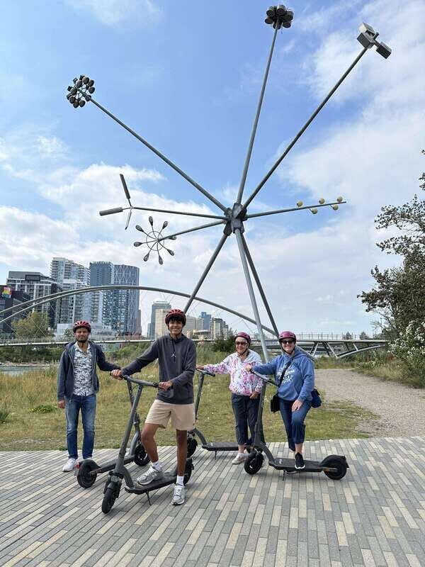 Calgary: E-Scooter City Highlights Tour - Peace Bridge Photo Stop: The Best Social Media Angle in Calgary