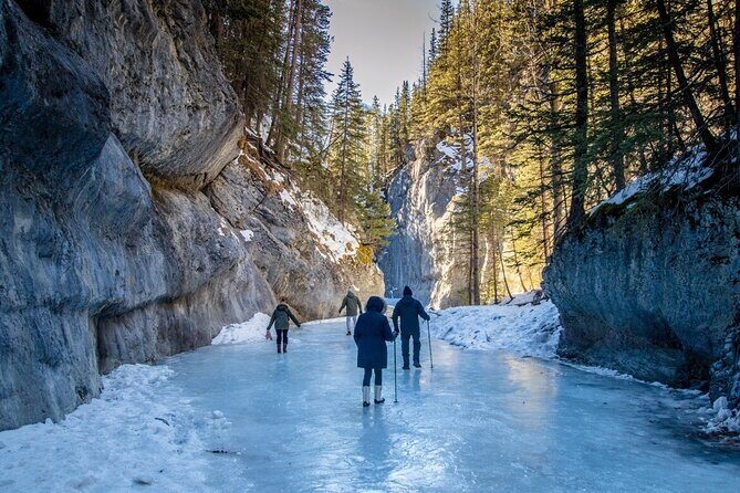 Grotto Canyon Majestic Ice Walk tour from Banff, Calgary, Canmore - Ice cleats and wet spots: staying stable on slippery ground