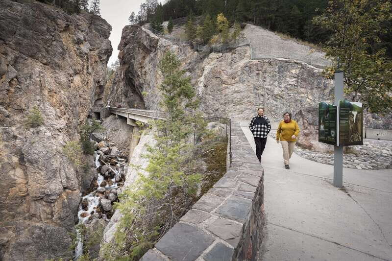 Kootenay: From Icy Mountain Rivers to Steamy Hot Springs - Marble Canyon trail: ice-caved rock and wildfire scars