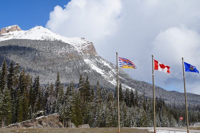 Kootenay & Marble Canyon Day Tour: Departing from Calgary/ Banff - Kootenay Valley View Point: Mitchell and Vermillion mountains, plus the river far below